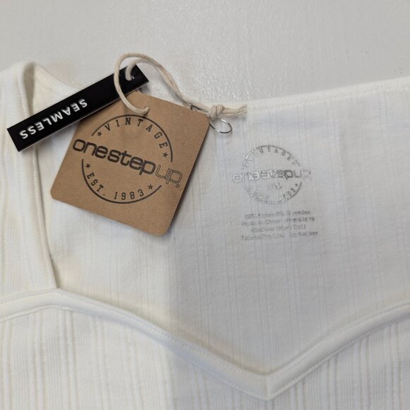 NWT Shirt Bundle Fashion Nova White One Step Up Ivory Size S/M - Picture 8 of 11